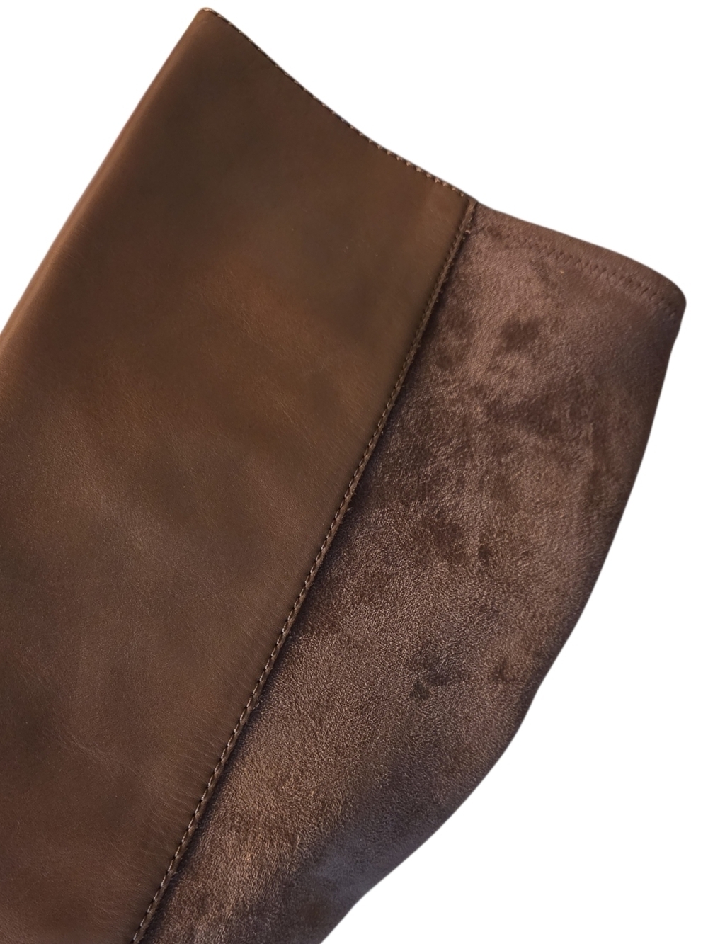 Cole Haan Two Tone Brown Leather and Suede Over the Knee Boots Size 8.5 - Picture 5 of 11